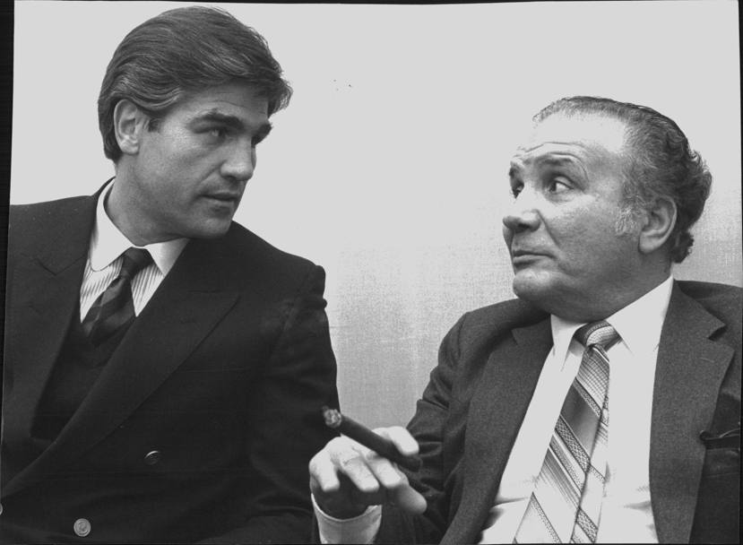Jake La Motta con Nino Benvenuti nel 1980 
